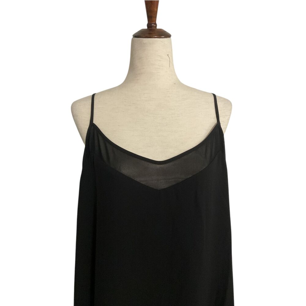 Tahari Black Cami Mesh Lined Tank Size XL - Picture 6 of 13